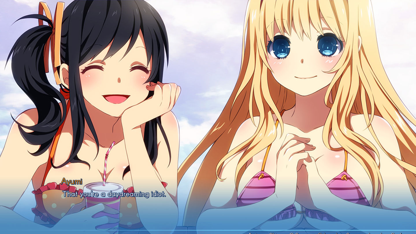 Sakura Beach screenshot of a relaxed evening scene at the beach house